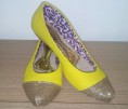 Sapatilha Amarelo com Bico Glamour.